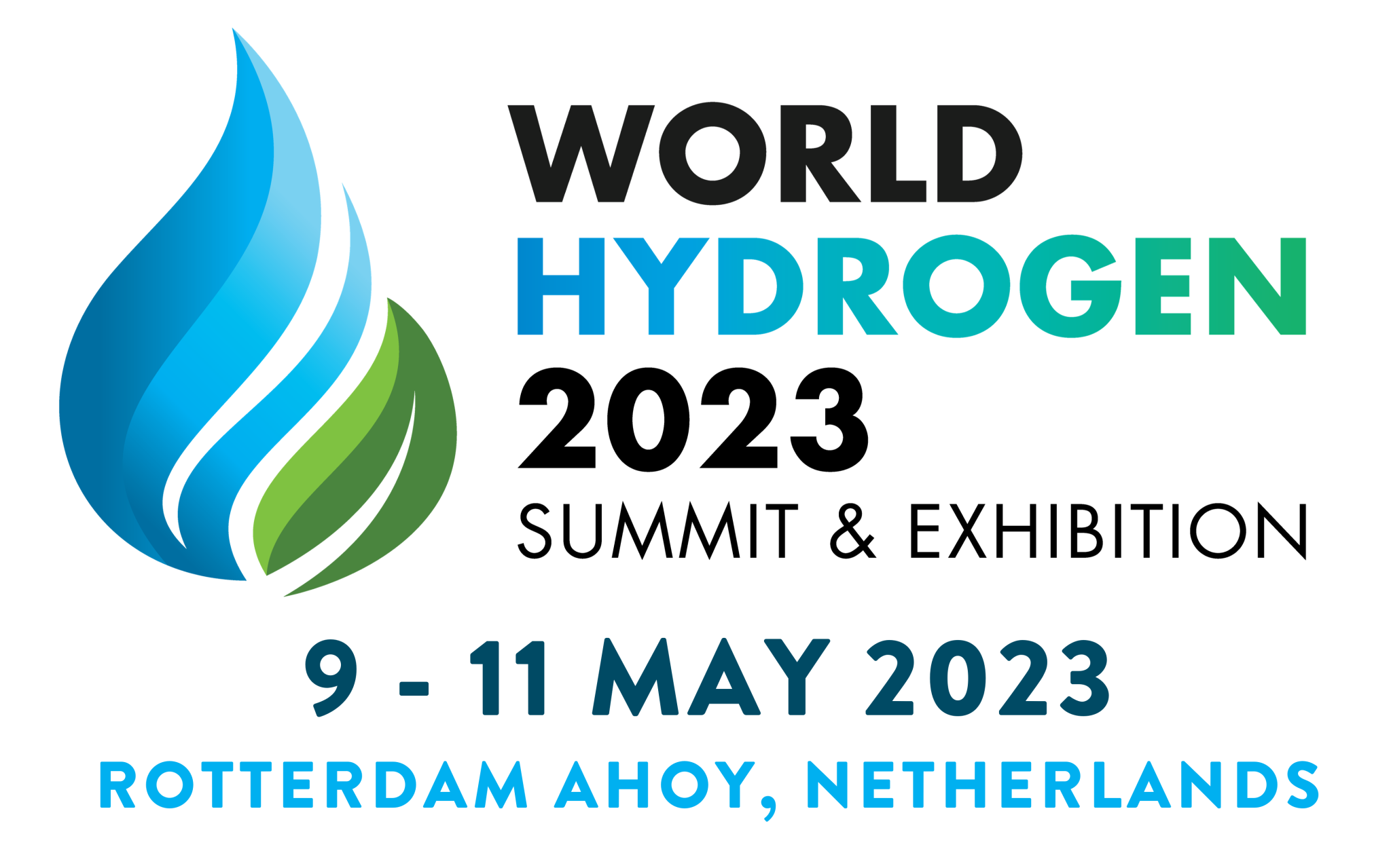 World Hydrogen 2023 9 11 May Rotterdam Ahoy Logo Black 2048x1279
