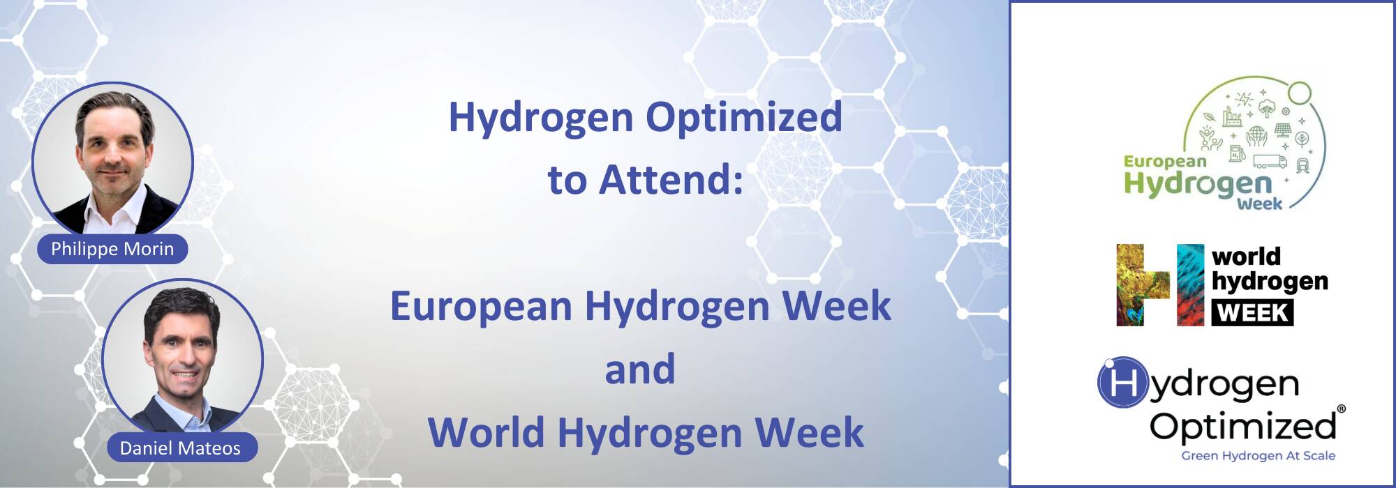 Hydrogen Optimized to Attend European Hydrogen Week and World Hydrogen Week