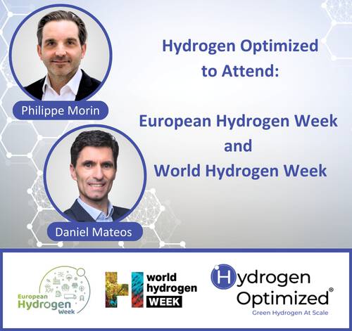Hydrogen Optimized to Attend European Hydrogen Week and World Hydrogen Week